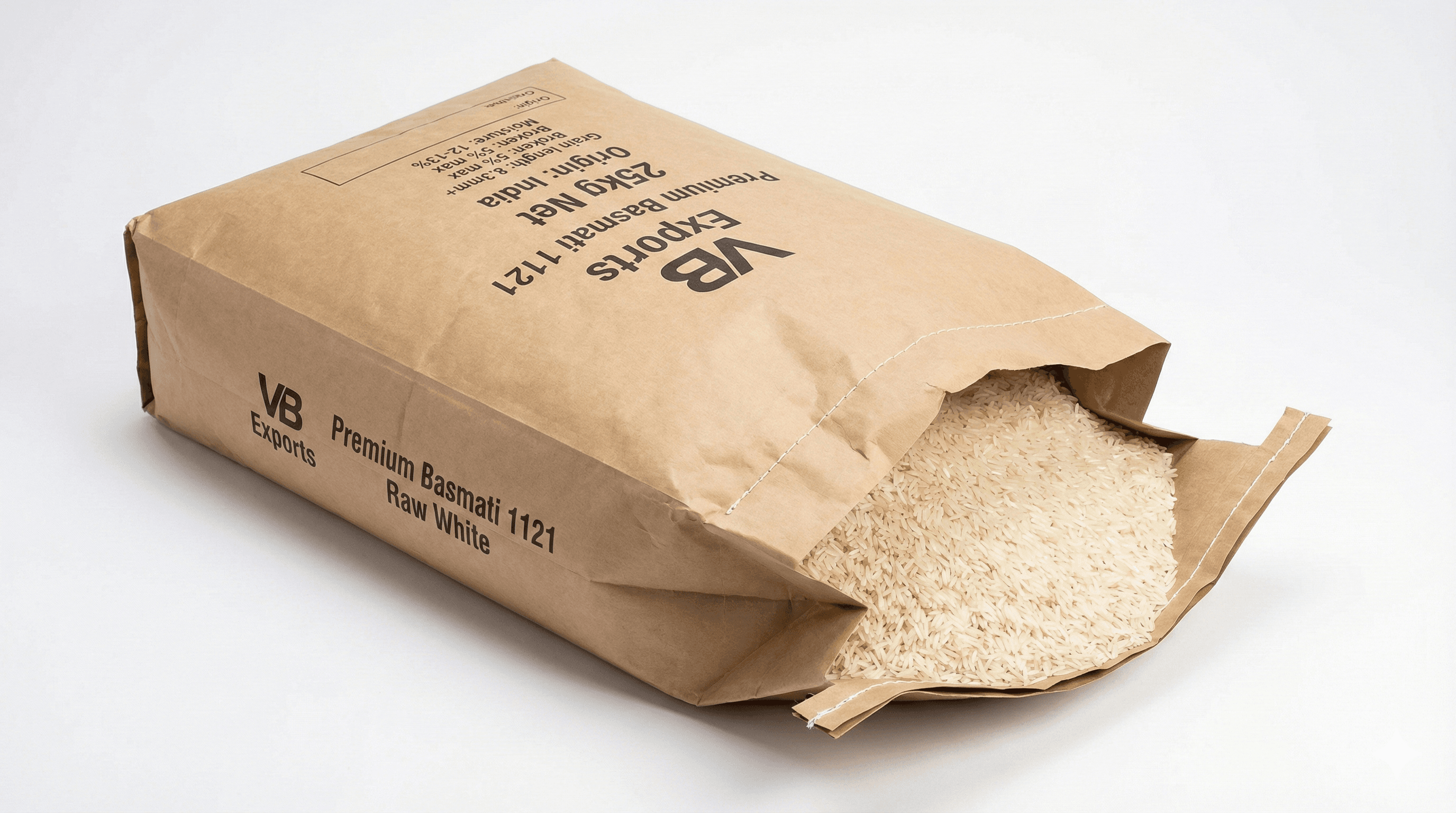 1121 Basmati Rice Raw White - Maximum Aroma - Premium Quality Indian Basmati | VB Exports